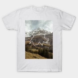 Switzerland Country Map | Luminous Landscapes T-Shirt